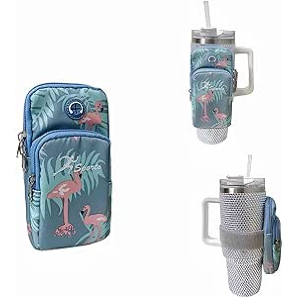 Klasikok Stanley Cup 1.2L Water Bottle, Sports Bag for Stanley Tumbler with Handle, Lipstick Holder, Caddy Bag for Sports Bottle