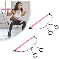 Pilates Bar, Multifunctional and Portable Pilates Bar with Resistance Bands, Suitable for Sporty Body Shaping, Yoga, Full Body Training