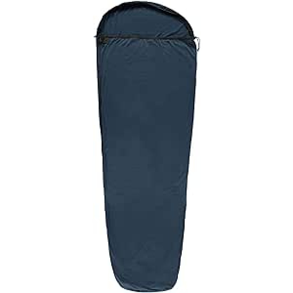 Meru Micro-Fleece Mummy Liner Navy Right