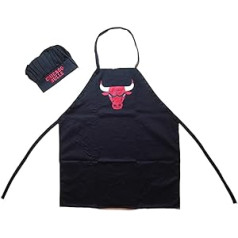 PRO SPECIALTIES GROUP INC Unisex Adult Chicago Bulls gatavošanas priekšautu dāvanu komplekts NBA virtuvei melns