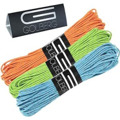 Golberg 1,8 mm Fluo atstarojošs 95 lb Paracord — daudzās krāsās — 1,8 mm aukla 20 metros — ideāli piemērota puišu virvei, telts virvei, kempingam, pārgājieniem, atstarojošs neona zaļš/neona oranžs/neona tirkīzs