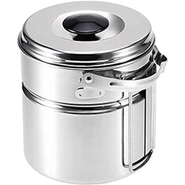 BESSTUUP Pot with Lid Camping Pot Hanging Cookware