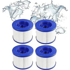 woejgo Filter Replacement for Spa Filter Cartridge, Cartridge with Screw Thread for Spa Filter for Whirlpool, Cartridge Filter Pool Suitable for Nordic Spa etc. (4 Pieces)