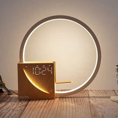 Blonbar 10 W naktslampa ar modinātāja gaismu, gaismas modinātājs, USB uzlādes pieslēgvietas, aptumšojams pieskāriens, 10 dabiskas skaņas pieaugušajiem un bērniem, 3 pakāpju spilgtums guļamistabai, viesistabai, birojam