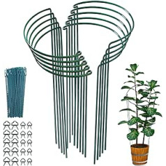 SYITCUN Iepakojumā 10 60 cm Augsts krūmu atbalsts 25 cm Pusapaļais antracīta krūmu turētājs Ziedu turētājs Vīnogulāju augu atbalsts Ziedu atbalsts Krūmu turētājs Rožu balsts