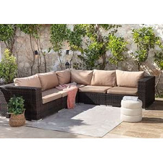 Surya Manila Outdoor-Teppich – Moderne Teppiche, Indoor-Outdoor-Teppiche für Garten, Terrasse, Gartenteppich – Boho-Teppich, Außenteppich, leicht zu reinigender Gartenteppich – große Bodenteppiche 160