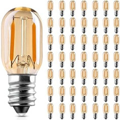 Genixgreen T22 LED lampa, 1W Vintage Tube Night Light, dzintara mirdzums