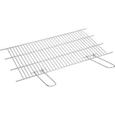 Sauvic Grillrost aus Edelstahl 18/8 su klappbaren Griffen ir anpassbarer Länge, 52–62x40 cm