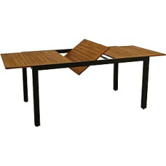 DEGAMO Milos pailginamas sodo stalas 150/200 x 90 cm aliuminio antracitas + alyvuota akacijos mediena FSC® sertifikuota