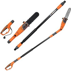 COSTWAY Electric Pole Saw Pole Pruner 212-286 cm, Multi-Angle Bar Chainsaw with Adjustable Saw Head, Professional Pruning Saw, Telescopic Chainsaw for Yard, Garden, Orange