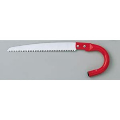 AUSONIA - 34075 Turbo pruning saw with umbrella handle made of lacquered iron with 35 cm chromed impulse hardened saw blade