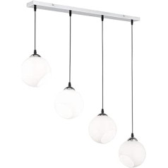 Reality Leuchten Clooney R30074001 Piekarināms Light Chrome Metāla Stikls Glancēts Balts 3x E27