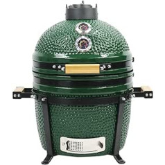 YNNI KAMADO TQTT15GR brīvi stāvošs Kamado Grill Green BBQ keramikas olu kūpināšanas komplekts ar papildu elementiemTQTT15GR