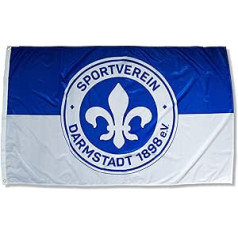 Sportverein Darmstadt 98 karogs, paceļams karogs, grozāms karogs ar cilpām, 150 x 90 cm, oriģināls licencēts produkts