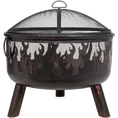 La Hacienda Wildfire Firebowl un Fire Basket - melns