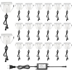 TPMAFF LED-Bodeneinbauleuchten, 10er-Pack Niederspannung DC 12 V Bodeneinbaustrahler Außen, IP67 Wasserdicht Terrasse Einbauleuchten, Einbauleuchten Außen Terrasse Garten Led Lampe