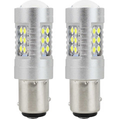 LED spuldzes canbus 3030 24smd 1157 bay15d p21/5w balta 12v 24v amio-01438