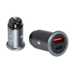 75-726# Автомобильное зарядное устройство USB+разъем USB-C 30 Вт g30c