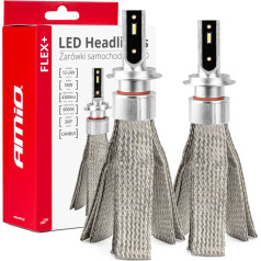 LED automobilių lemputės flex+ h7 12v 24v 6000k canbus amio-03659