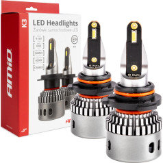 LED automobilių lemputės k3 hb3 12v 6000k canbus amio-03687