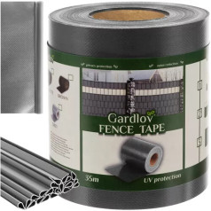 Fencing tape 19cmx35m 630g/m2 gray 23704
