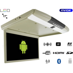 17-inch LED suspended ceiling monitor with Android USB FM BT WiFi 12v/24v