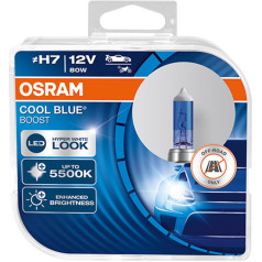 Osram H7 halogēna spuldze 12v 80w px26d cool blue boost 5500k/ 2 gab.