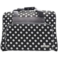 Phönix somas šujmašīnām 45 x 21 x 37 cm un overlocking mašīnām 39 x 32 x 36 cm, Polka Dots Black, ceļojumu soma