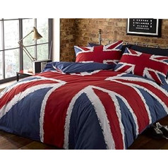 Rock N Roll Doppelbettbezug Funky Union Jack, Bettwäsche-Set, Polyester-Baumwolle, mehrfarbig, King Size