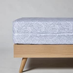 10XDIEZ apdrukāts matrača aizsargs kašmira pelēks – gultas aizsargs Izmēri – 150 x 190 cm