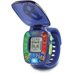 VTech PJ Masks 3480-175822 digitālais mācību pulkstenis ar mini spēlēm un aktivitātēm, zils