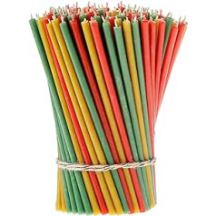 Danilovo Beeswax Candles (Multi-Colour) - Orthodox Candles for Prayer Rituals Table Decoration - Non-Toxic, Soot - Drip-Free, Long, Sustainable Products, Pack of 150 (3 Colours, Height 16.5 cm)