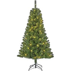 Black Box Trees Charlton Dirbtinė Kalėdų eglutė su LED lemputėmis - H155 x Ø91cm - Žalia