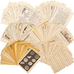 JUNEBRUSHS 120 loksnes Scrapbook Paper Vintage albumu aksesuāri Estētisks scrapbooking papīrs DIY dekoratīvs papīrs Scrapbooking Bullet Journal (12 x 17 cm, 13 x 18 cm)