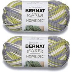 Bernat Maker Home Dec Ceriņu žogs Varg dzija - 2 iepakojumi pa 250g - Kokvilna - 5 lielgabarīta - 317 metri - Adīšana / tamborēšana