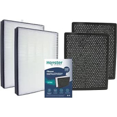 2 HEPA filtri + 2 aktīvās ogles filtri komplektā, kas piemērots Philips Air Purifier 2000 Series AC2887 AC2889 AC3829 | FY2420/30 un FY2422/30 nomaiņa