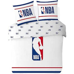 Sahinler NBA logotipa segas pārvalks 200 x 200 cm + 2 spilvendrānas 63 x 63 cm - divguļamā gultas veļa - balta - 100% kokvilna 2070210B