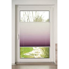 K-home Klemmfix plisētās žalūzijas, krāsu gradients, Bordo, 55 x 210 cm