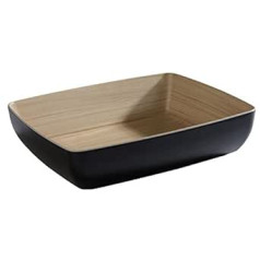 APS FRIDA 84590 GN 1/2 Bowl 32.5 x 26.5 cm Height 7.5 cm Melamine Black Wood Effect