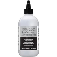 Winsor & Newton 3040934 Lasur - Malmittel, verleiht maximalen Glanz, Tranparenz für Acrylfarben - 250ml Flasche