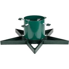 Star Design Christmas Tree Stand with Water Reservoir for Live Fir and Pines, Sturdy Metal Base with Durable Plastic Legs, Fun and Colourful Holiday Decoration, Adjustable