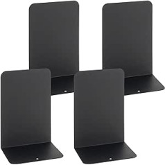 2 Pairs Bookends Bookends Metal Bookends Bulk Bookends for Shelves Black Bookends Holder Bookend Bulk Decorative Bookends Bookcase Holder Heavy Duty Bookends for Shelves
