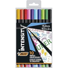 BIC intensitātes smalkās pildspalvas 10 dažādu krāsu smalku galu pildspalvas Bullet Journal un mandalai