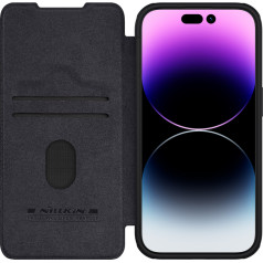 Nillkin Qin Pro Leather Flip Camera Cover Case for iPhone 15 Pro - Black