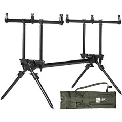 Zite Fishing Rod Pod Rod Holder 3 Rods - Aluminium Rod Stand & Fishing Stand with Bag for Carp Fishing