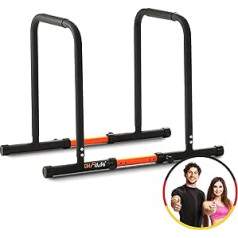 DH FitLife iegremdēšanas stieņi | Dip stacija | Maksimālā slodze 500 kg | Svaru stacijas fitnesa aprīkojums mājām | Parallettes Calisthenics Training Equipment | Spēka treniņš 80-100 cm Individuāli