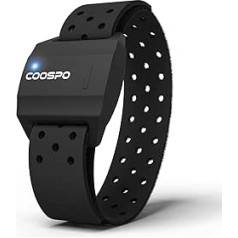 COOSPO HW706 Heart Rate Monitor Charging Heart Rate Monitor with Bracelet via Bluetooth/ANT+, Heart Rate Arm Strap, Optical IP67 Waterproof, Compatible with CoospoRide, Wahoo, Zwift, Strava, Elite HRV