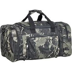 ZSearARMY Men's Sports Bag with Shoe Compartment, Night Camo Model A, Military Duffel Bag Gym Bag Sports Duffel Bag