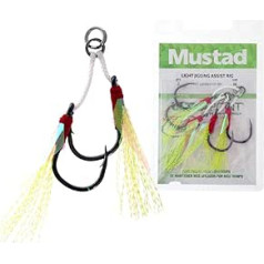 Mustad Light Jigging Assist Rig L makšķerēšanas termināla piederumi (2 pakojumā), daudzkrāsains, izmērs 1/0