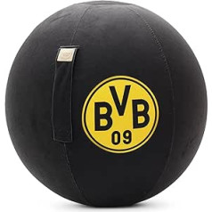 MAGMA Sitzball BVB VIP Sitting Ball Größe 65 cm Ø in schwarz Sitzmöbel Wohnaccessoire mit Griff